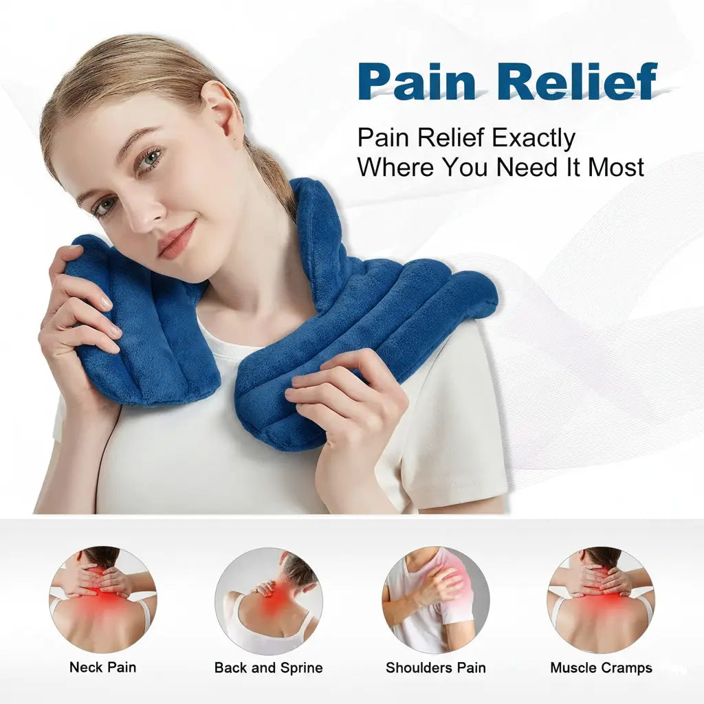 Relaxation Wrap | Neck Heating Pad with Microwavable Design & Weighted Comfort for Tension Relief