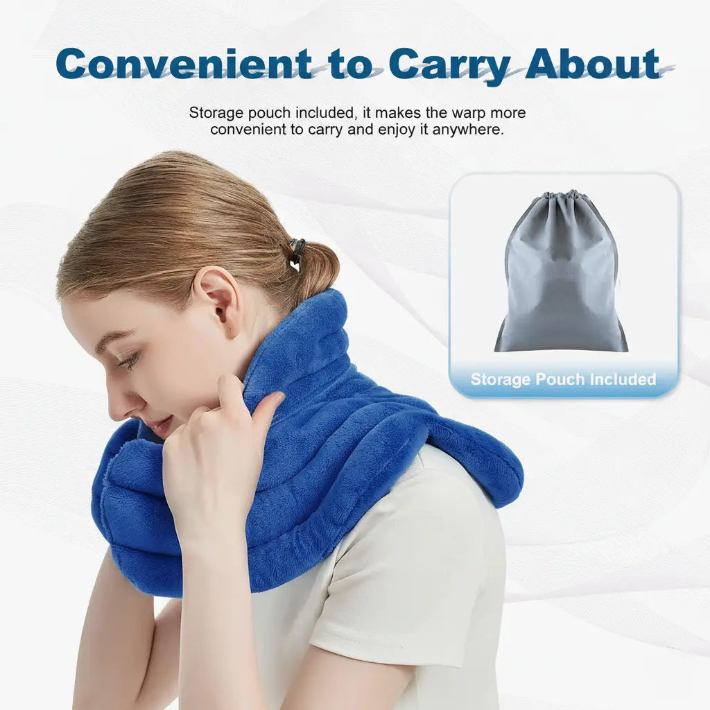 Relaxation Wrap | Neck Heating Pad with Microwavable Design & Weighted Comfort for Tension Relief