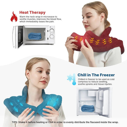 Relaxation Wrap | Neck Heating Pad with Microwavable Design & Weighted Comfort for Tension Relief