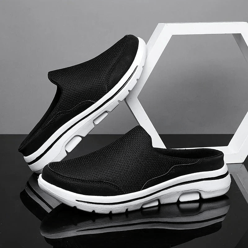 Men's Breathable Mesh House Slippers with Non-Slip Sole – Lightweight Indoor Comfort Shoes for Home & Bedroom