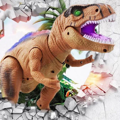 RC Walking T-Rex Dinosaur Toy with Glowing LED Lights & Roaring Sound Effects for Kids | Remote Control Prehistoric Action Figure