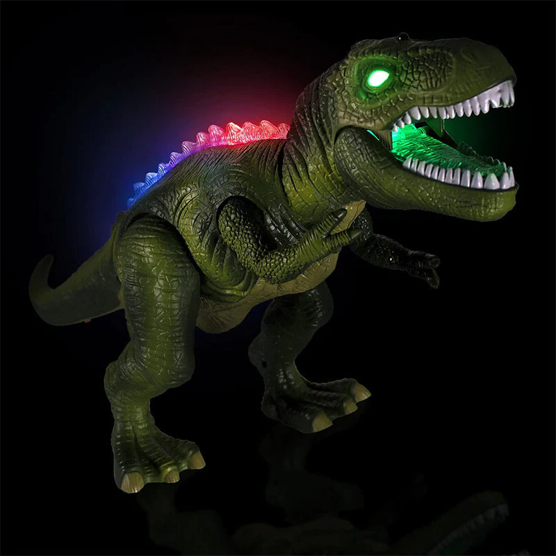 RC Walking T-Rex Dinosaur Toy with Glowing LED Lights & Roaring Sound Effects for Kids | Remote Control Prehistoric Action Figure