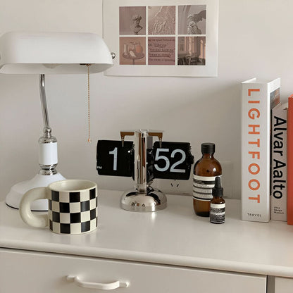 Retro Flip Clock | Automatic Silent Timepiece with Minimalist Design | Compact Decor for Modern Spaces