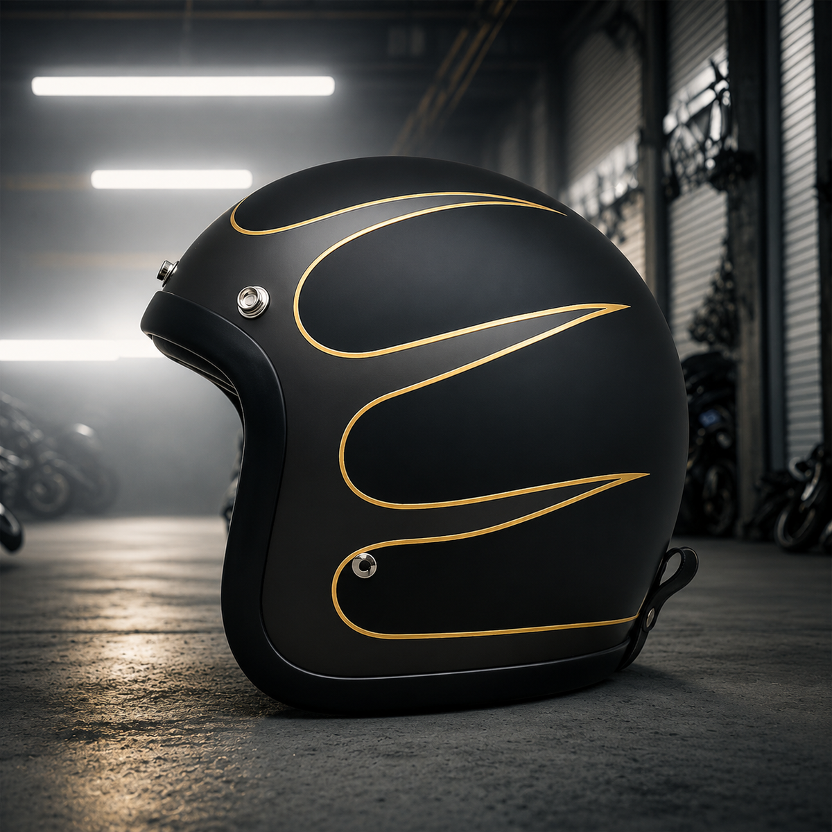 Retro Style | Low Profile Motorcycle Helmet with DOT & ECE Certification | Lightweight Design for Comfort and Safety