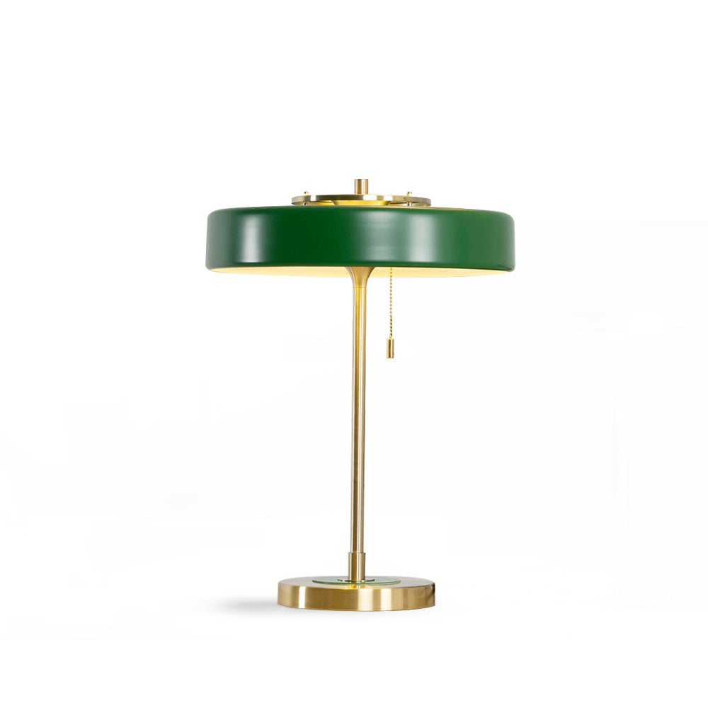 Bedside Reading Lamp with Metal Shade & Acrylic Diffuser for Desk Nightstand Lighting Office Bedroom Study Room Decor Pull Chain Switch Warm