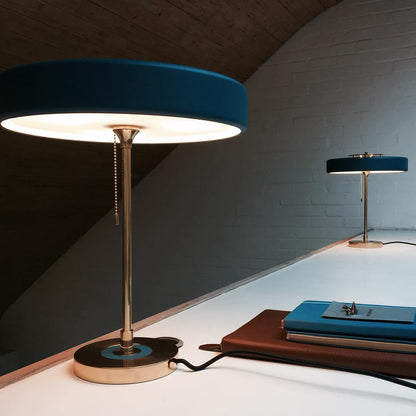 Bedside Reading Lamp with Metal Shade & Acrylic Diffuser for Desk Nightstand Lighting Office Bedroom Study Room Decor Pull Chain Switch Warm