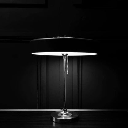 Bedside Reading Lamp with Metal Shade & Acrylic Diffuser for Desk Nightstand Lighting Office Bedroom Study Room Decor Pull Chain Switch Warm