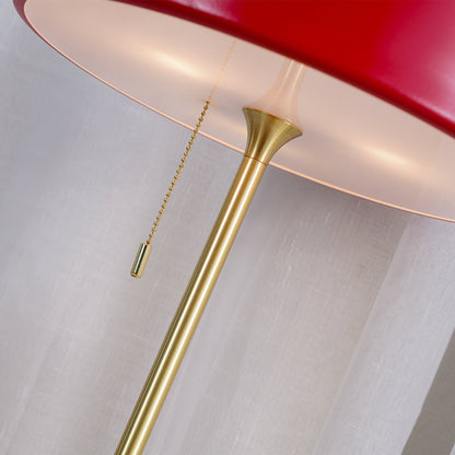 Bedside Reading Lamp with Metal Shade & Acrylic Diffuser for Desk Nightstand Lighting Office Bedroom Study Room Decor Pull Chain Switch Warm