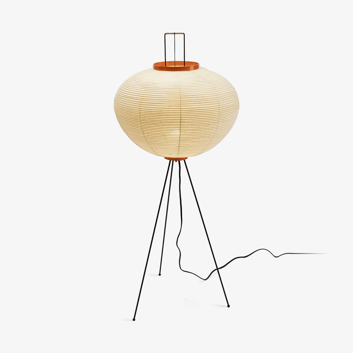 Japanese-Inspired Paper Floor Lamp White Mulberry Shade Tall Standing Light for Living Room Bedroom Reading Nook Sculptural Accent