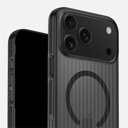 Textured Anti-Slip Phone Case for iPhone 12 through 17 Series – Shock-Absorbing TPU Protection with Ridged Sides & Raised Edges for Screen