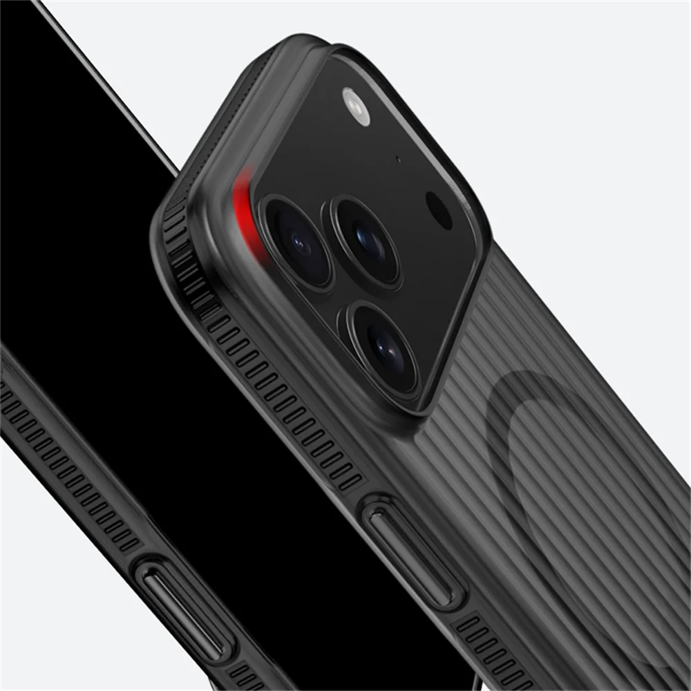 Textured Anti-Slip Phone Case for iPhone 12 through 17 Series – Shock-Absorbing TPU Protection with Ridged Sides & Raised Edges for Screen
