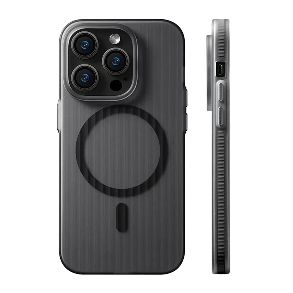 Textured Anti-Slip Phone Case for iPhone 12 through 17 Series – Shock-Absorbing TPU Protection with Ridged Sides & Raised Edges for Screen
