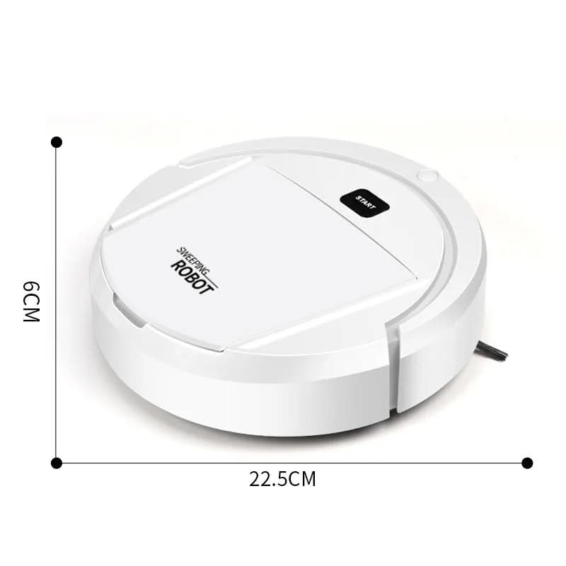 Automatic Robotic Vacuum for Tile & Hardwood Floors 1800 sq ft Coverage Self-Navigating Quiet Pet Hair Dust Removal for Apartments Homes Low