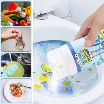 Powder Drain Opener 3.9 oz – Kitchen Sink & Bathroom Clog Remover for Showers, Toilets, PVC Pipes, Grease & Hair Buildup Maintenance