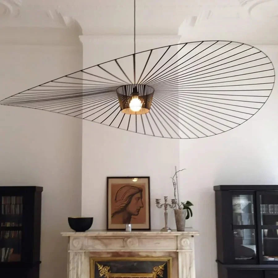 Adjustable Hanging Light Metal & Fabric for Dining Table Kitchen Island Modern Ceiling Fixture E27 Socket Wide Shade Contemporary Home Decor