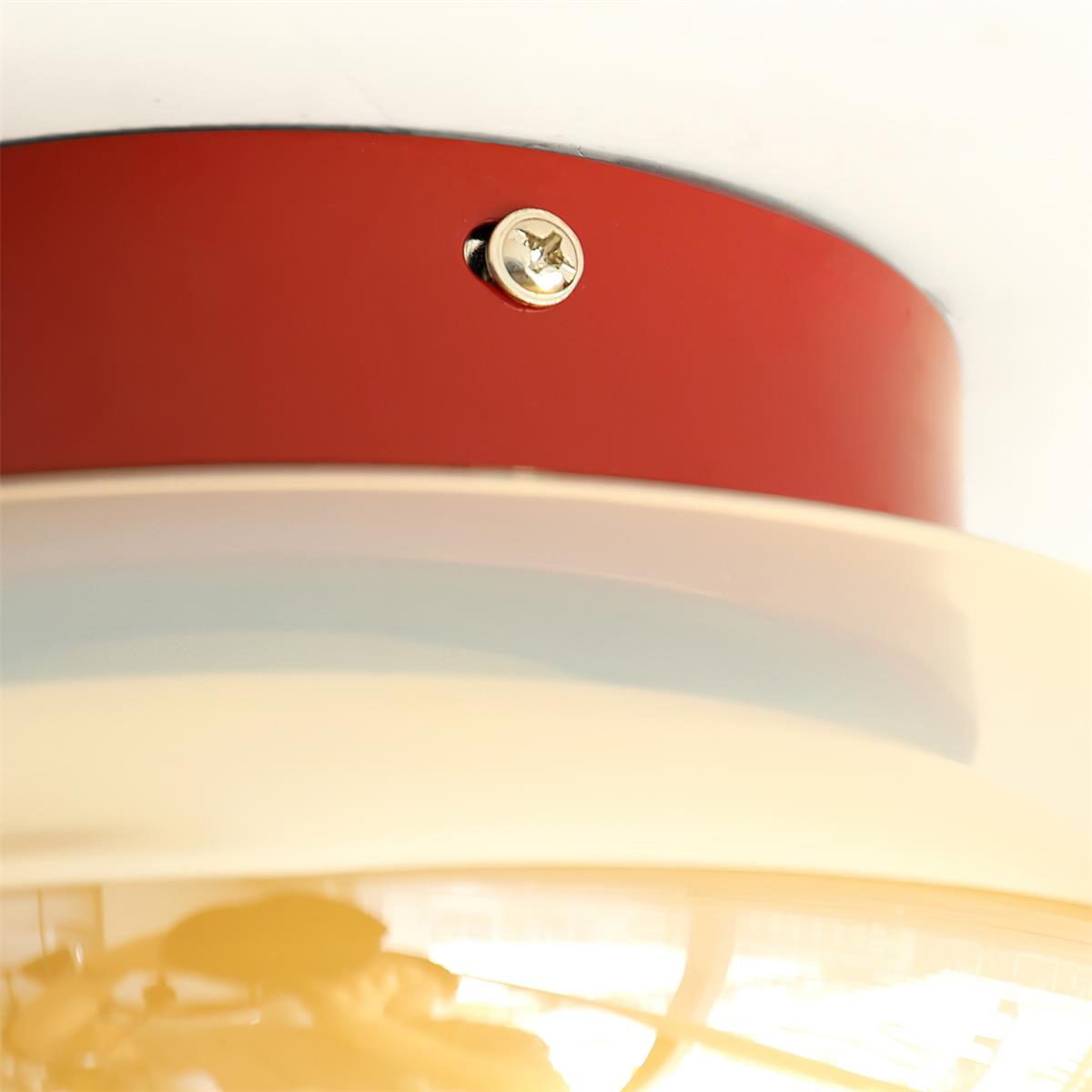 12W LED Flush Mount Ceiling Light with Glass Acrylic Diffuser for Bedrooms Living Rooms Dining Rooms Three Color Modes 54-108 sq ft Coverage