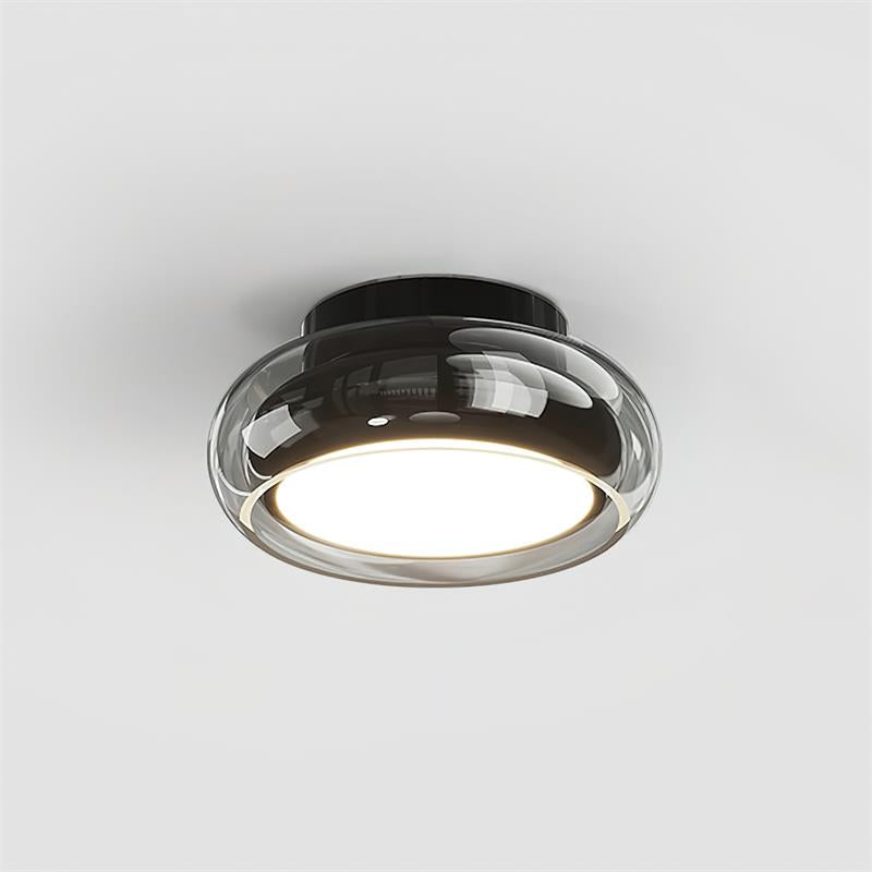 Glass Flush Mount Light with Tri-Color Switching for Up to 323 sq ft Spaces Cherry Amber Indoor Fixture for Bedroom Living Room Dining Area