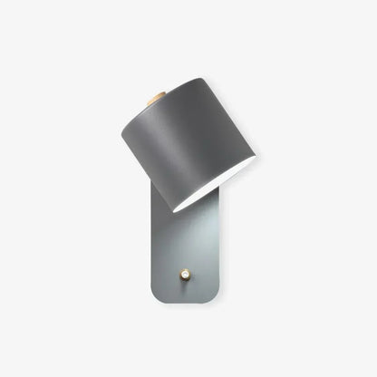 Plug-In Cylinder Wall Sconce with E27 Socket for Bedroom & Living Room | Minimalist Metal Reading Light | Modern Accent Fixture