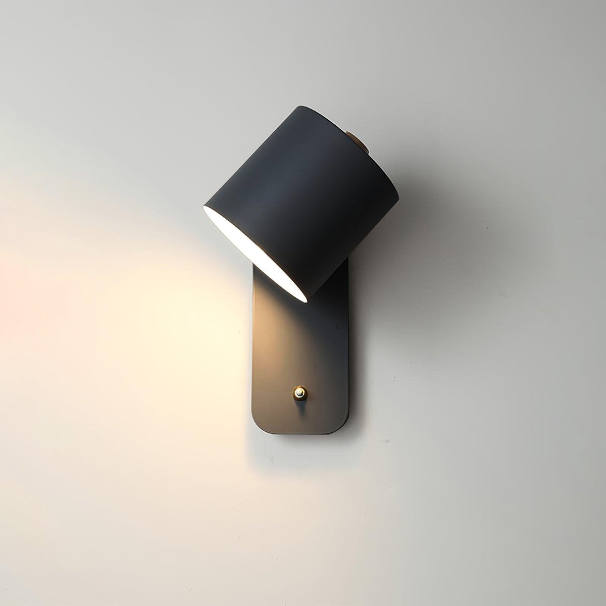 Adjustable Wall Sconce with Swivel Head Metal & Wood Construction 12-Inch Height for Bedroom and Living Room Light