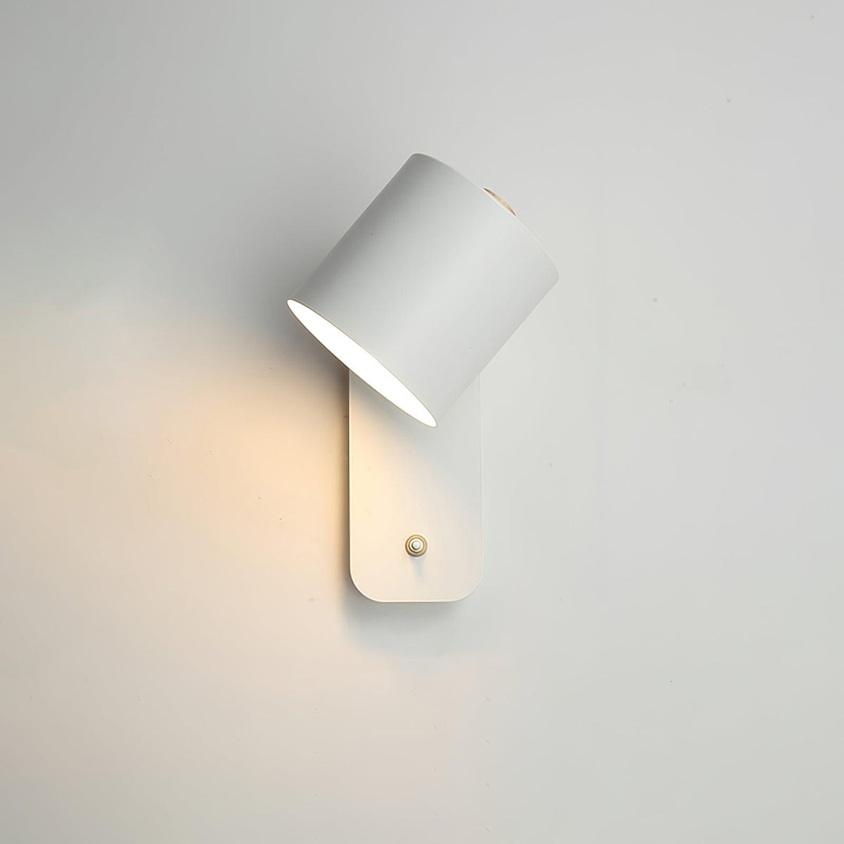 Adjustable Wall Sconce with Swivel Head Metal & Wood Construction 12-Inch Height for Bedroom and Living Room Light