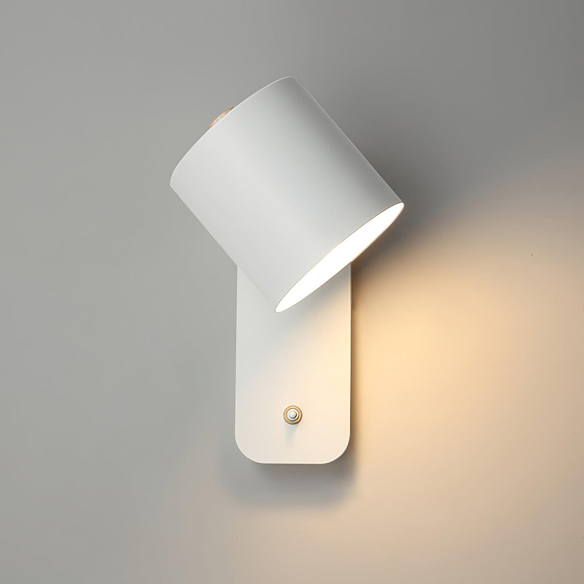 Adjustable Wall Sconce with Swivel Head Metal & Wood Construction 12-Inch Height for Bedroom and Living Room Light