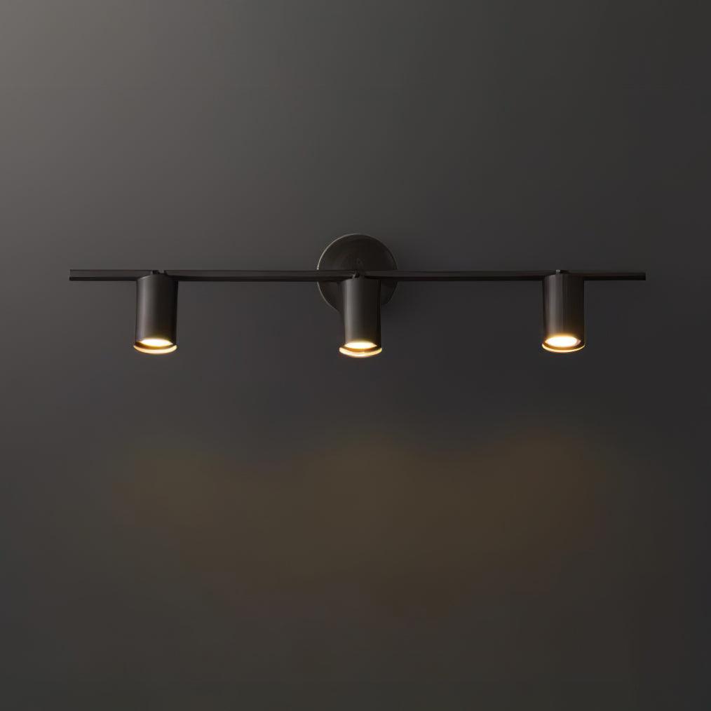 Pivoting Metal Track Spotlight Fixture 350° Swivel Wall & Ceiling Mount LED Accent Light for Living Room Bedroom Kitchen Gallery Art Display