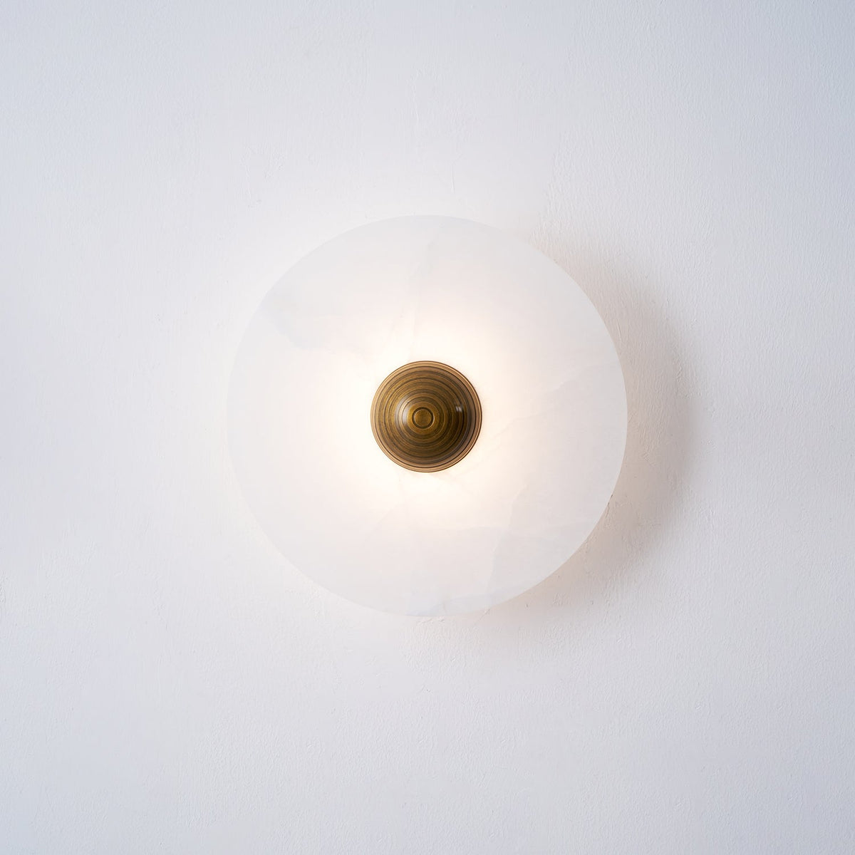 LED Flush Mount Ceiling Light 12 Inch Alabaster Shade Aluminum Frame Dual Install Wall Sconce Contemporary Fixture for Bedroom Hallway Livin