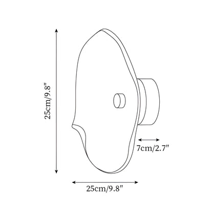 Curved Glass Wall Sconce with Warm White LED Up Down Light for Bedroom Living Room Hallway Modern Indoor Accent Lighting 10 Inch Tempered Gl
