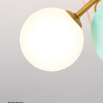 Flush-Mount Pastel Ceiling Light 10 in Diameter Metal & Acrylic for Kids Room Bedroom Office Home Nursery Small Space Overhead Lighting