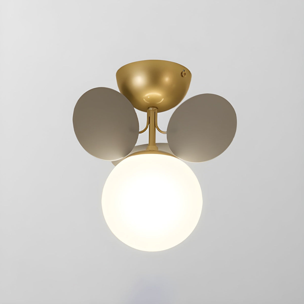 Flush-Mount Pastel Ceiling Light 10 in Diameter Metal & Acrylic for Kids Room Bedroom Office Home Nursery Small Space Overhead Lighting