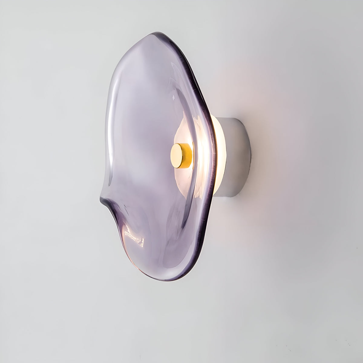 Curved Glass LED Wall Sconce 10 in Warm White Bidirectional Light Fixture for Bedroom Hallway Living Room Modern Indoor Accent Lighting