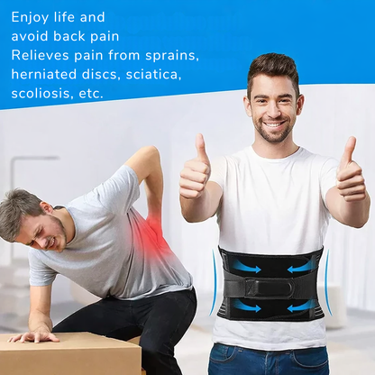 Lumbar Support Belt with 360-Degree Stabilization for Lower Back Pain Relief, Sciatica & Posture Correction | Adjustable Compression Brace w