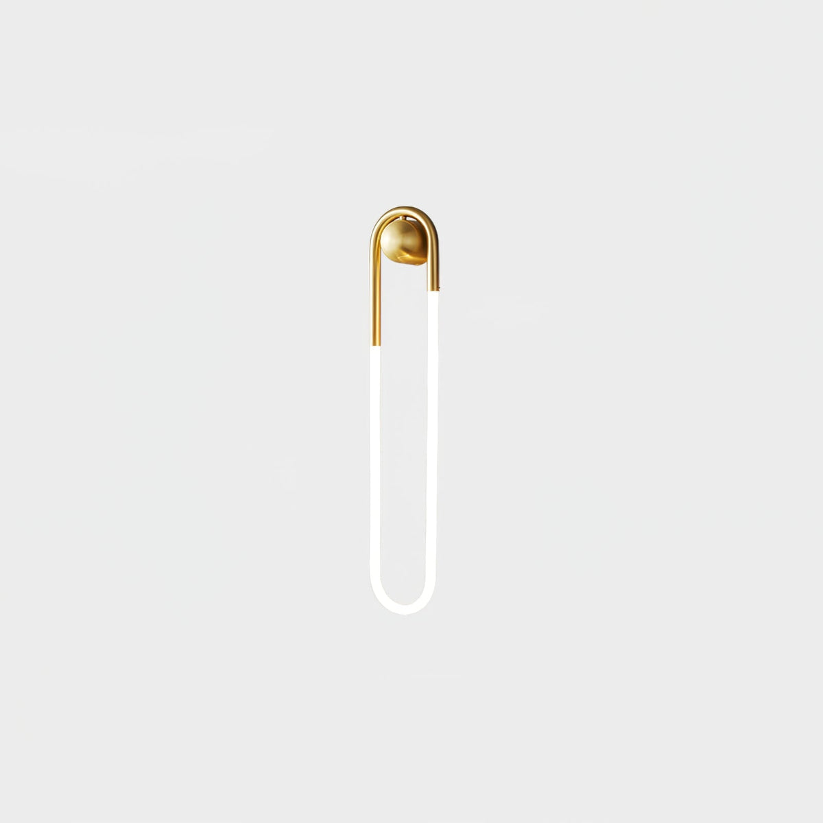 Sculptural Loop Sconce 9W Integrated LED Brass or Black Finish Dimmable Hardwired Fixture for Bedroom Hallway Living Room Contemporary Minim