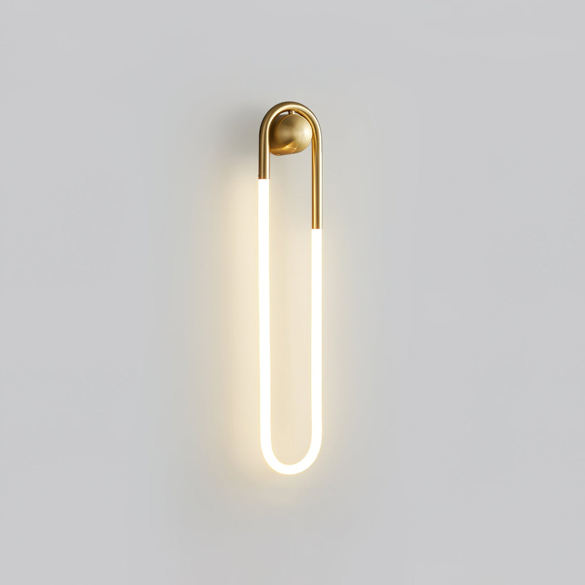 Sculptural Loop Sconce 9W Integrated LED Brass or Black Finish Dimmable Hardwired Fixture for Bedroom Hallway Living Room Contemporary Minim