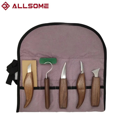 Carving Knife Kit for Wood — 8-Piece Whittling Tool Set with Hook Blade, Detail Knives & Files for Spoon Carving, Sculpting & Craft Work