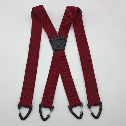 Adjustable Work Suspenders with Metal Clips – X-Back & Y-Back Designs for Men