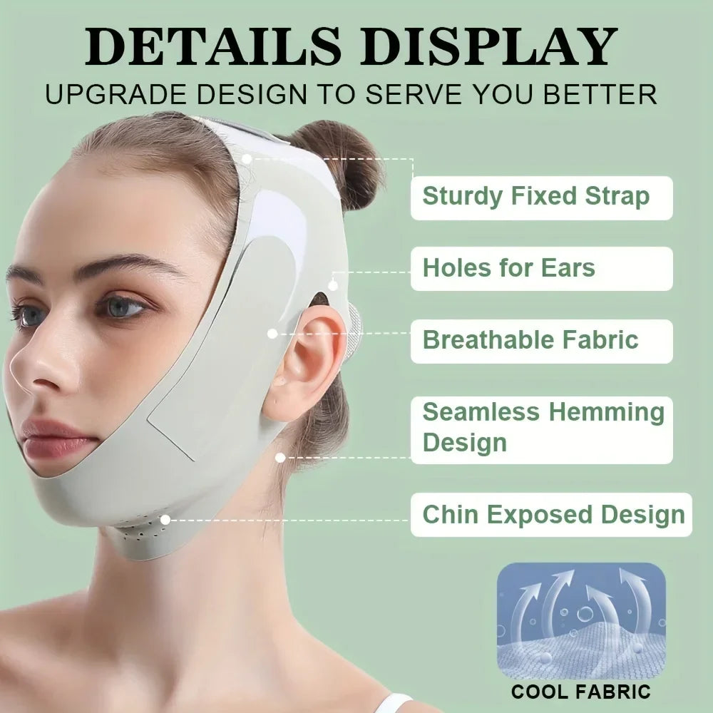 Jawline Shaping Compression Wrap – Sculpt and Firm Your Face with Daily Chin Lift Support for Women and Men