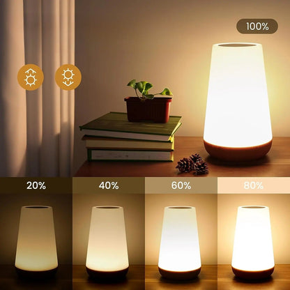 Cordless RGB Color-Changing Night Light with Remote Control – Touch Sensor LED Mood Lamp for Bedroom, Living Room & Nursery