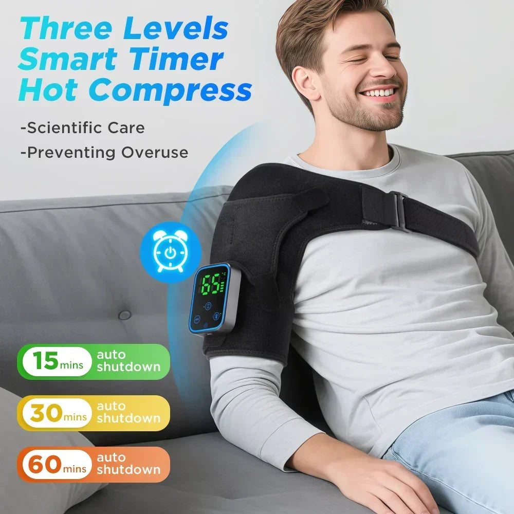 3-in-1 Heated Joint Therapy Massager for Shoulder, Elbow & Knee with App Control & Vibration