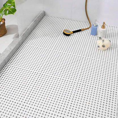 Interlocking Rubber Bathroom Tiles 12x12 inch Anti-Slip Waterproof Flooring for Wet Surfaces Shower Tub Entry Modular Safety Mats