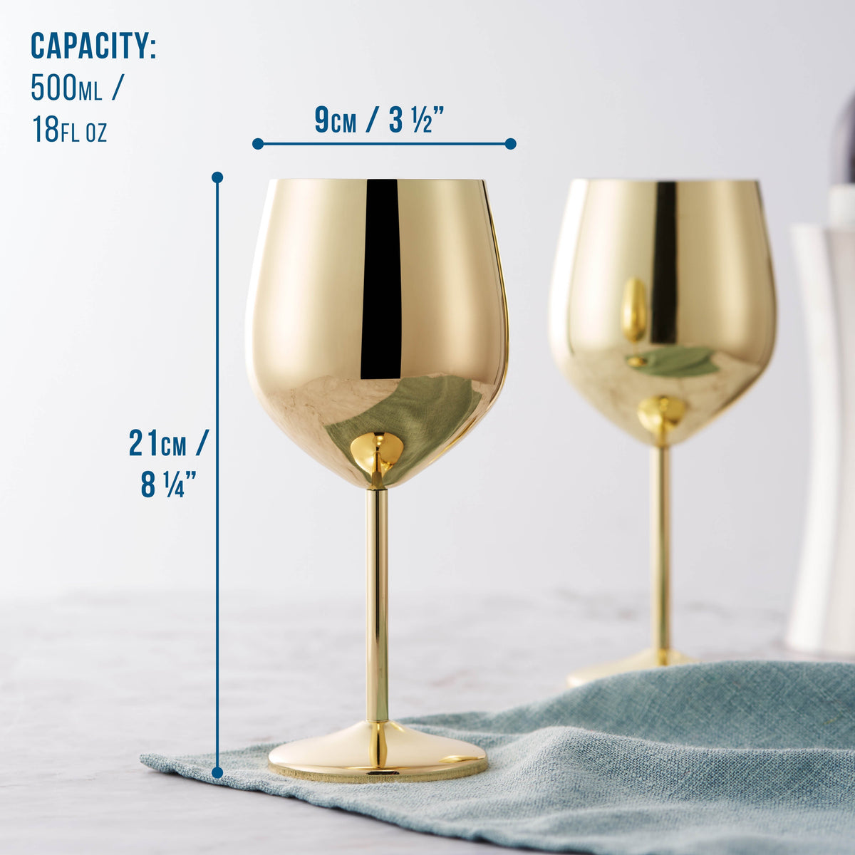 Elegant Gold Stainless Steel Wine Glasses with Shatterproof Design | Perfect for Home Bars and Outdoor Gatherings
