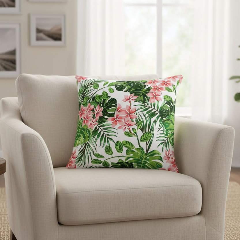 PARROTFLOW – Hawaiian Palm Leaf Cushion Cover for Sofa Styling