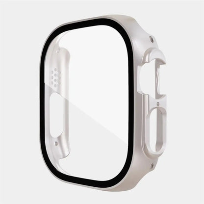 Protective Shell with Tempered Glass Screen Guard for 49mm Apple Watch Ultra Series – Full-Body Snap-On Design