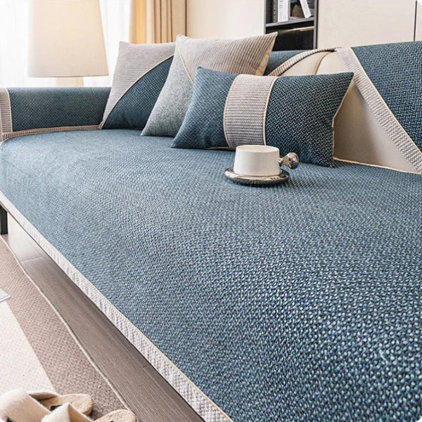 All-Season Non-Slip Cotton-Linen Sofa Cover – Breathable Design