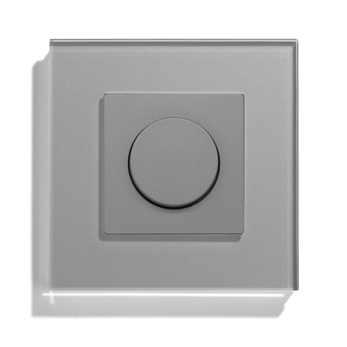 Rotary Light Dimmer Switch 3.4 in Glass Panel Touch Control LED Compatible for Bedroom Living Room Dining Room Home Wall Mount