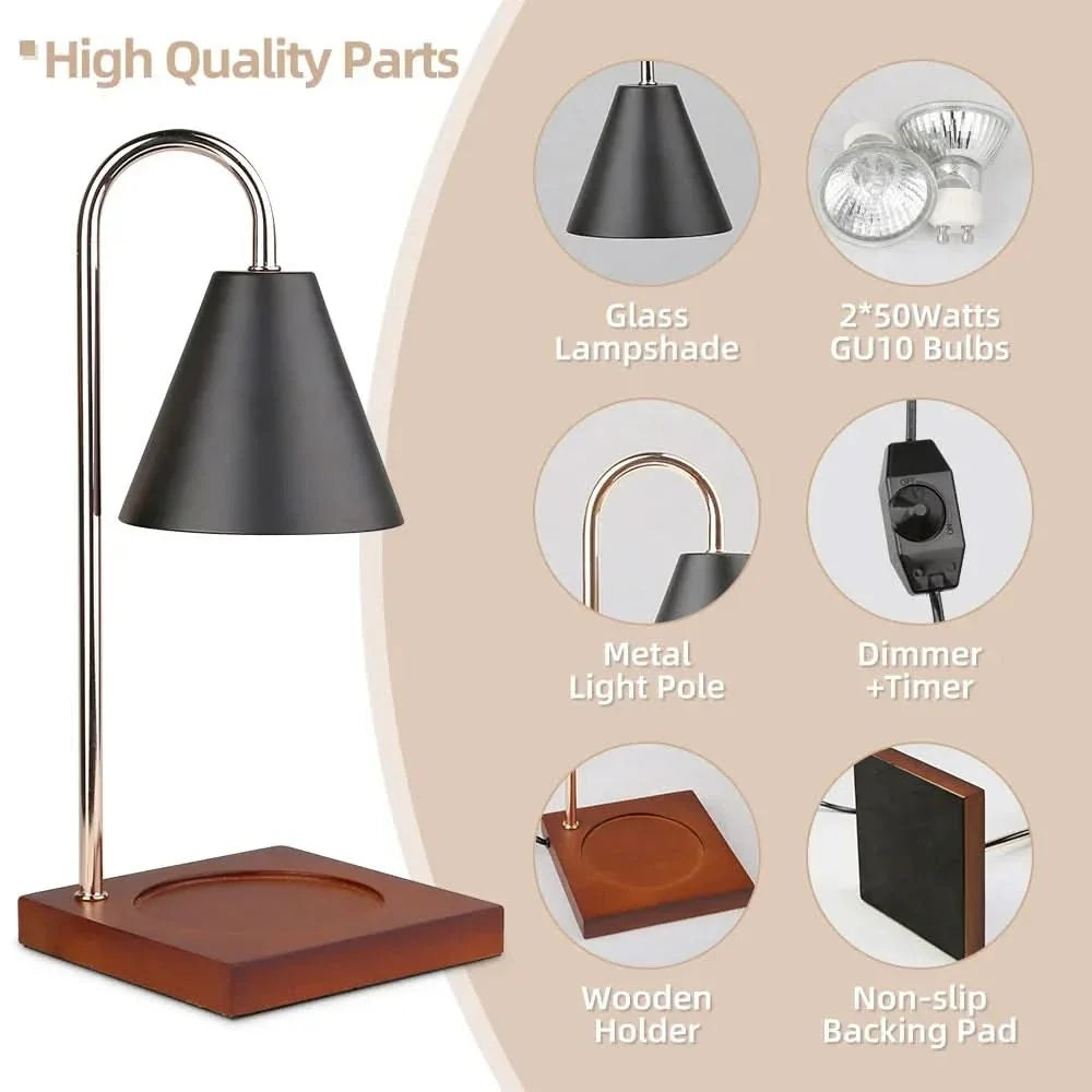 WARMELLE – Timed Candle Warmer Lamp for Elegant Living Spaces