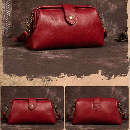 Vintage-Inspired Leather Crossbody Purse for Women – Classic Handbag with Adjustable Strap for Daily Use, Travel, Shopping & Casual Outfits