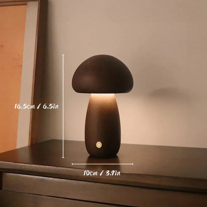 Cordless Wooden Night Light USB Rechargeable 8-Inch Cube Dimmable LED Lamp for Bedside Tables Study Desks Living Rooms