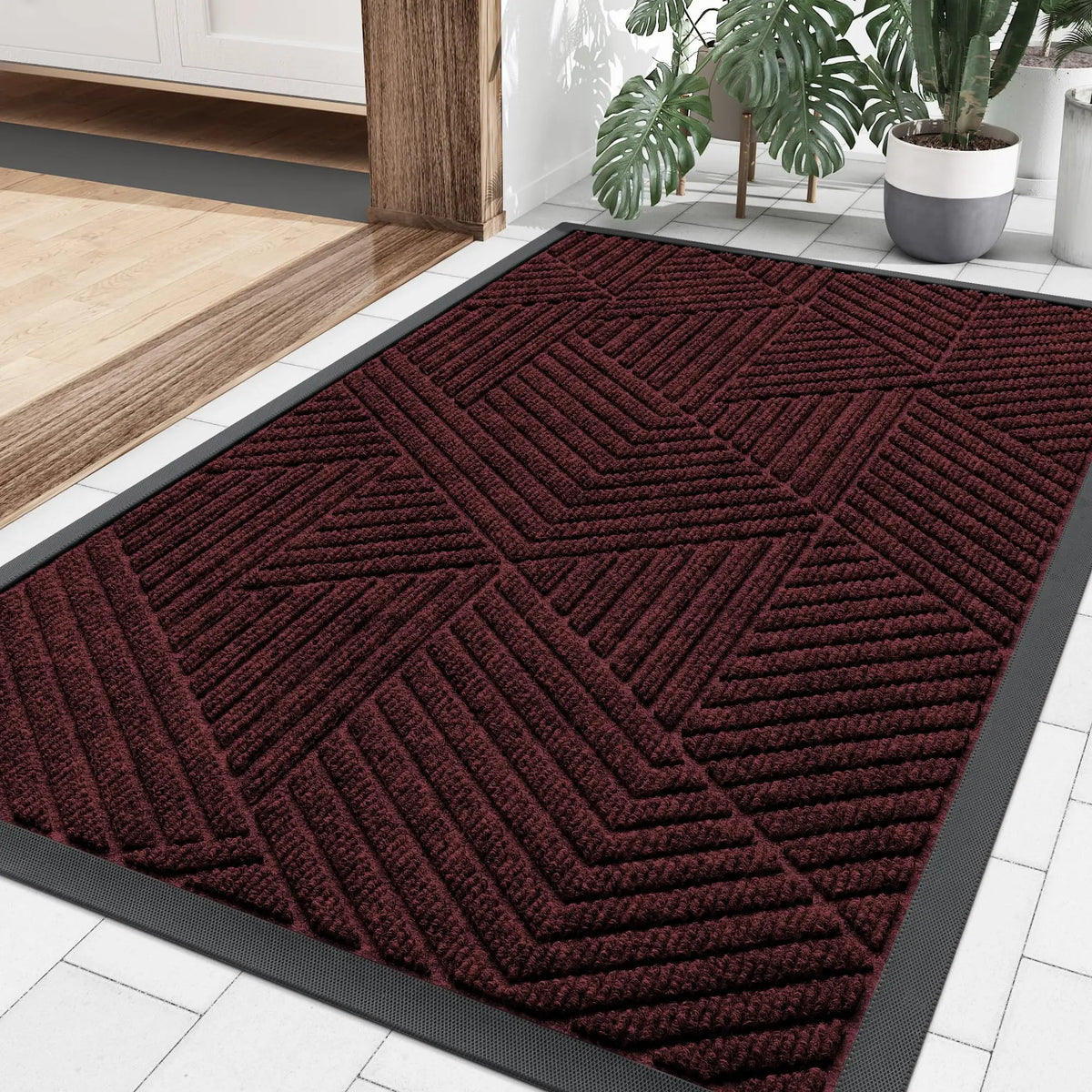 Entryway Rug Non-Slip Absorbent Indoor Outdoor Welcome Mat for Front Door Hallway Patio Garage Apartment Entrance Home Decor