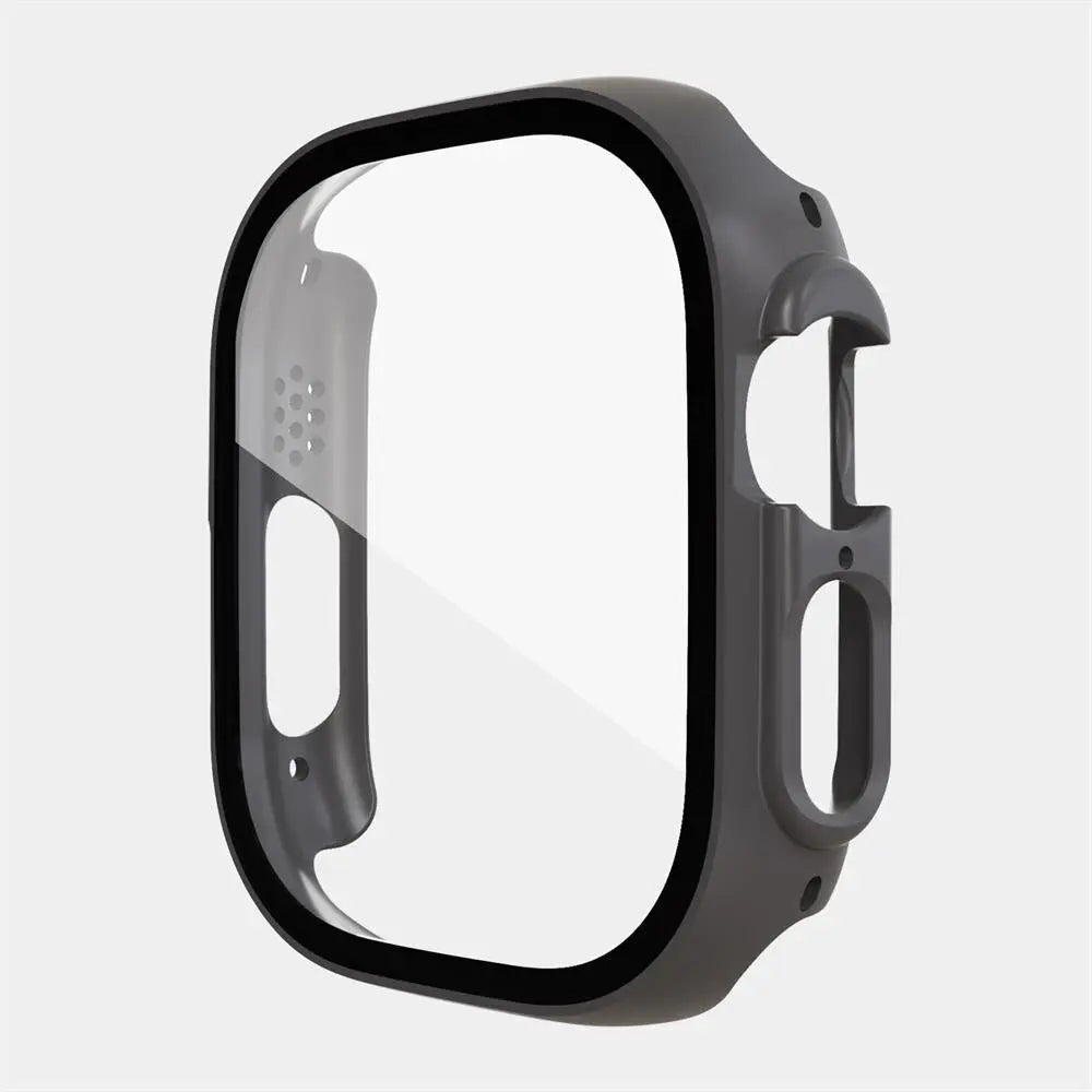 Protective Shell with Tempered Glass Screen Guard for 49mm Apple Watch Ultra Series – Full-Body Snap-On Design
